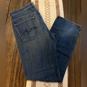 7 For All‎ Mankind Men's Straight Leg Jeans in Dark Blue
